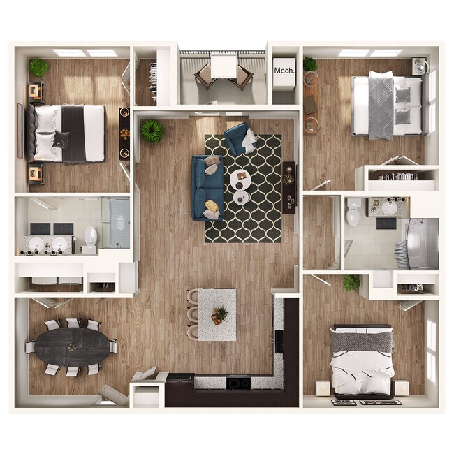 3 Bedroom 8207 floor plan